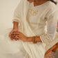 Hand-Embroidered Mul Chanderi Nayra-Cut Kurta Set