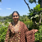 Brown Cotton Printed Dupatta Set.