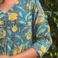 Floral Green Handblock Printed Cotton Anarkali