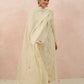 Off-White Hand-Embroidered Mul Chanderi Suit Set
