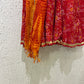 Red Printed Cotton Anarkali Suit Set With Kota Doriya Dupatta