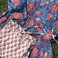 Floral Handblock Printed Cotton Anarkali