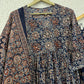 Blue kalamkari Print Anarkali with Printed Dupatta