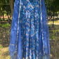 Blue Handblock Printed Cotton Anarkali