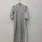 White Floral print cotton Kurta.