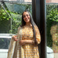 Yellow Cotton Dupatta Set.