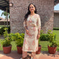Off White Cotton Printed Kurta Set