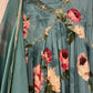 Green chinon Alia cut with dupatta