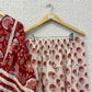 Pure hand block choga set kurta set with lace details