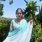 Pink Cotton Printed Dupatta Set with Lace detailing.
