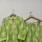 Green Cotton Printed Kurta Set