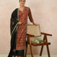 Brown Cotton Ajrak Kurta Set