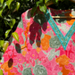 Pink Floral Print V neck Cotton Co-ord Set