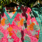 Pink Floral Print V neck Cotton Co-ord Set