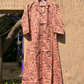 Peach Cotton Flax Aline Kurta