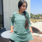 Dark Green Booti Print Cotton Loungwear Set