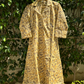 Lemon Cotton Flax Aline Kurta