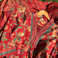 Floral V-neck Printed Cotton Straight Suit Set