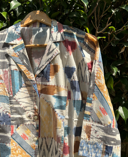 Multi Abstract Print Cotton Aline Kurta