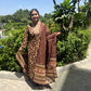 Brown Cotton Printed Dupatta Set.