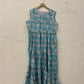 Blue printed cotton dress
