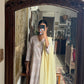 Cream Cotton Suit Set With Kota Doriya Dupatta