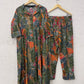 Green Muslin printed Coordset