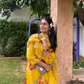 Floral Cotton Suit Set with Printed Dupatta