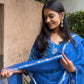 Blue Handblock Printed Cotton Anarkali