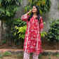 Pure hand block choga set kurta set with lace details
