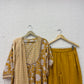 Yellow Print Anarkali with Printed Dupatta