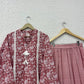 Pakistani cotton kurta set with lace details