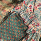 Green Handblock Printed Cotton Anarkali