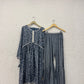 Blue Muslin Anarkali Suit Set