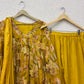 Mustard Chinon Alia Cut With Dupatta