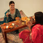 Hand-Embroidered Pure Shimmer Kurta Set with Organza Dupatta