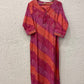 Pink/Blue Bandej print muslin Kurta.