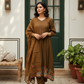 Pure Banaras Mulchanderi A-Line 3-Piece Set