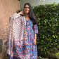 Floral Handblock Printed Cotton Anarkali