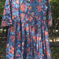 Floral Handblock Printed Cotton Anarkali