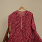 Pink Lehriya Cotton A Line Kurta Set