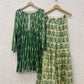 Green Floral Printed Cotton Kurta Sharara Set