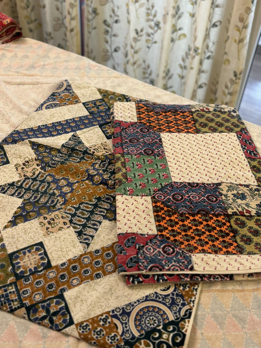 Patch Print Pure Cotton King Size Bed Sheet