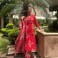 Floral Cotton Suit Set with Printed Dupatta