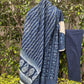 Indigo Straight Suit Set