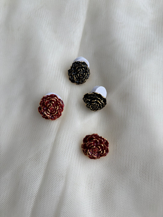 Flower Anti Tarnish Stud Earrings