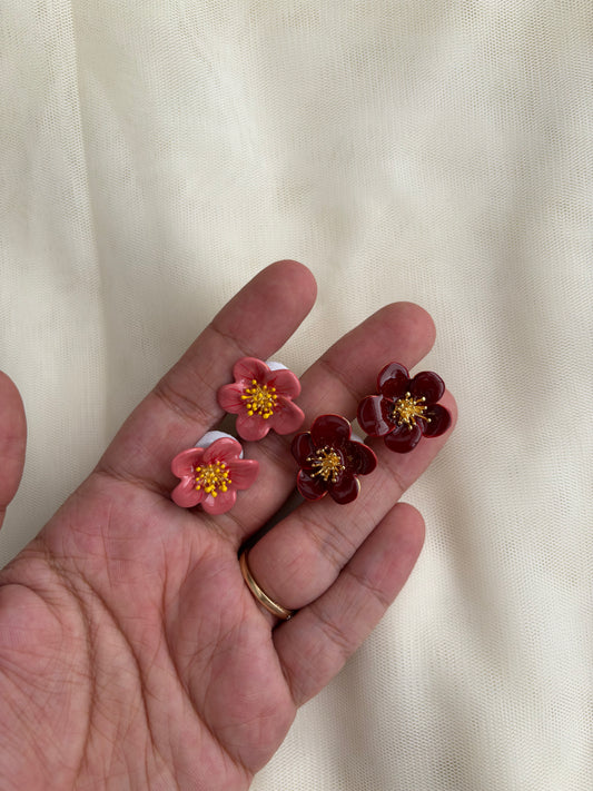 Flower Anti Tarnish Stub Earrings