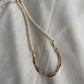 Beaded & Metal Short Necklace