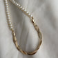 Beaded & Metal Short Necklace