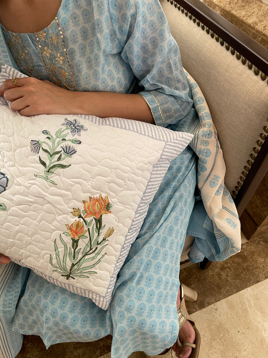 Hand Block Printed Pure Cotton Cushion Cover